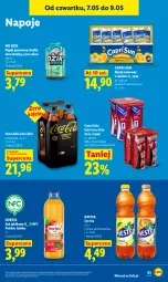 Gazetka promocyjna Lidl - Gazetka ważna od 7.05 do 9.05 - Gazetka - ważna od 09.05 do 09.05.2026 - strona 85 - produkty: Sok, Ice tea, Coca-Cola, Napoje, Sok jabłkowy, Napój gazowany, Napój, Nestea, Hortex