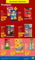 Gazetka promocyjna Lidl - Gazetka ważna od 7.05 do 9.05 - Gazetka - ważna od 09.05 do 09.05.2026 - strona 95 - produkty: Ser, Lajkonik, Chipsy, Wafle, Serek, Przysnacki, Precelki, Lay’s