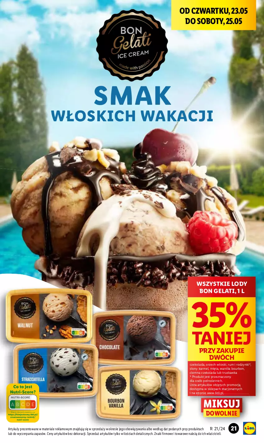 Gazetka promocyjna Lidl - GAZETKA - ważna 23.05 do 25.05.2024 - strona 25 - produkty: Bourbon, Czekolada, Lody, Mięta, Rodzynki, Rum