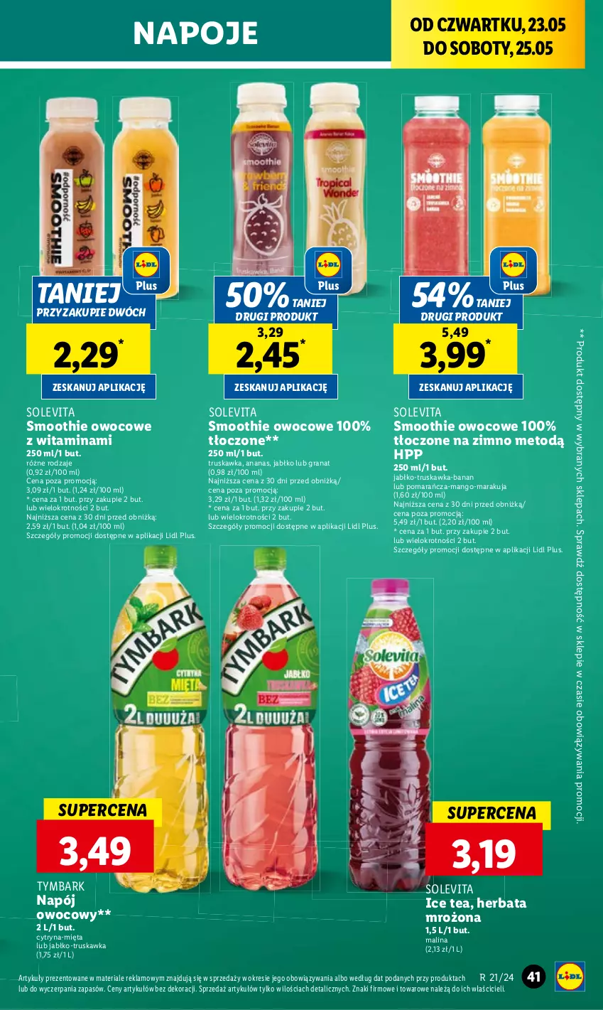 Gazetka promocyjna Lidl - GAZETKA - ważna 23.05 do 25.05.2024 - strona 50 - produkty: Ananas, Gra, Granat, HP, Mango, Mięta, Napój, Napoje, Tymbark