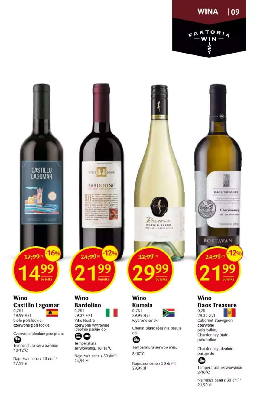 Gazetka promocyjna Delikatesy Centrum - DeliBarek DC28/DC39 - ważna 28.09 do 11.10.2023 - strona 9 - produkty: Cabernet Sauvignon, Chardonnay, Ser, Wino