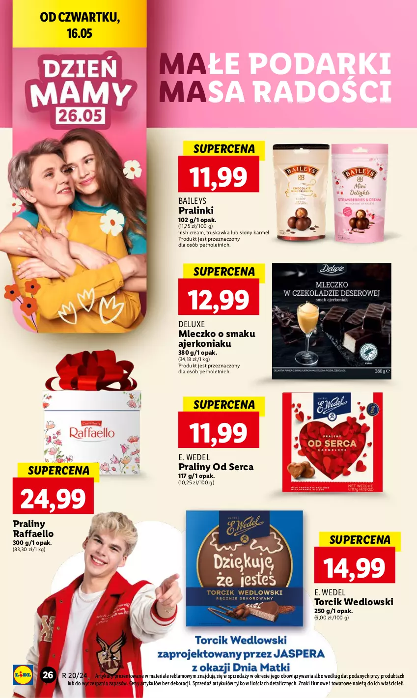 Gazetka promocyjna Lidl - GAZETKA - ważna 16.05 do 18.05.2024 - strona 34 - produkty: E. Wedel, Fa, Mleczko, Praliny, Raffaello, Ser