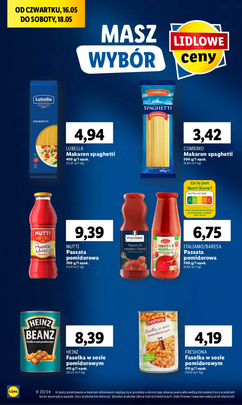 Gazetka promocyjna Lidl - GAZETKA - ważna 16.05 do 18.05.2024 - strona 44 - produkty: Bell, Bella, Fa, Heinz, Lubella, Makaron, Sos, Spaghetti, Wazon