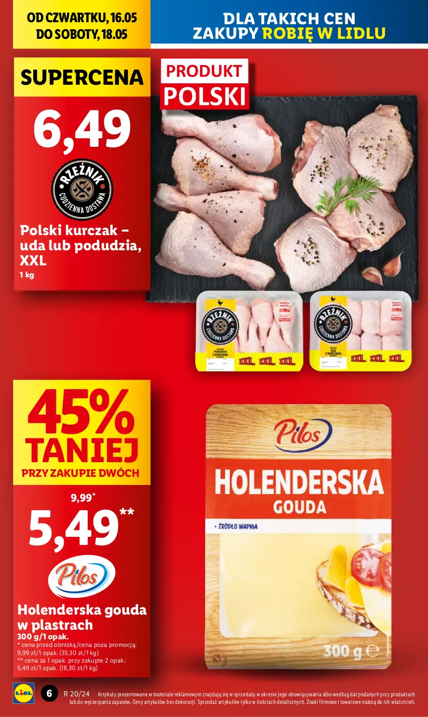 Gazetka promocyjna Lidl - GAZETKA - ważna 16.05 do 18.05.2024 - strona 8 - produkty: Gouda, Kurczak