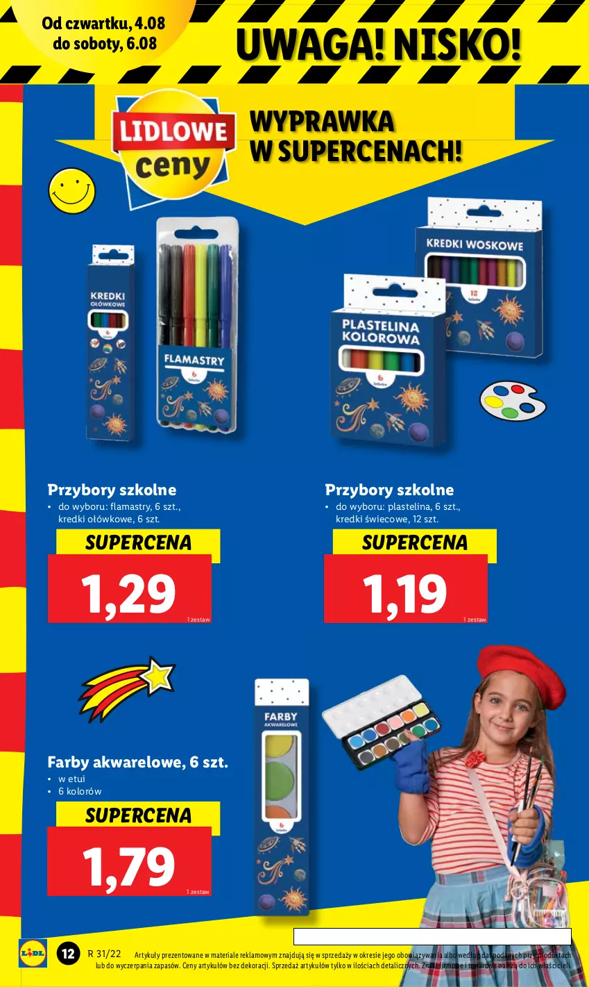 Gazetka promocyjna Lidl - GAZETKA - ważna 01.08 do 06.08.2022 - strona 12 - produkty: Fa, Flamastry, Plastelina, Waga