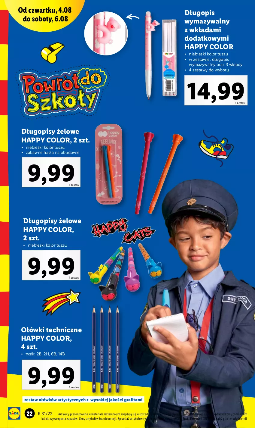 Gazetka promocyjna Lidl - GAZETKA - ważna 01.08 do 06.08.2022 - strona 22 - produkty: Długopis, Gra, Sok, Tusz