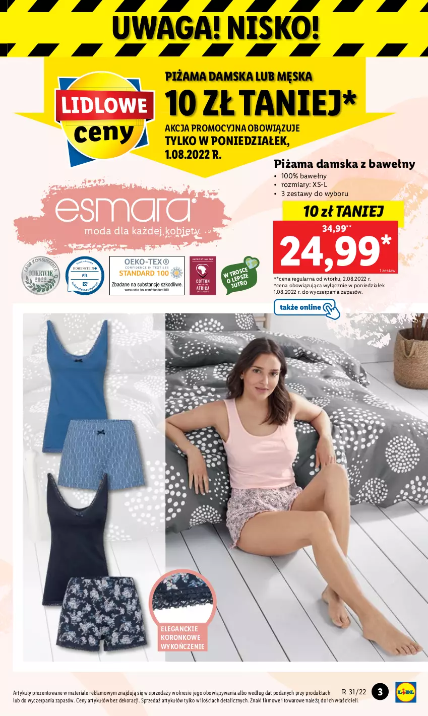 Gazetka promocyjna Lidl - GAZETKA - ważna 01.08 do 06.08.2022 - strona 3 - produkty: Moda, Piżama, Waga