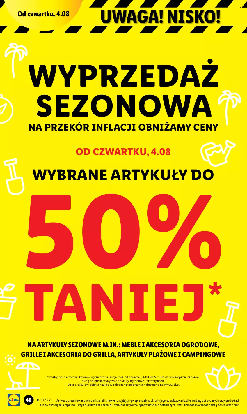 Gazetka promocyjna Lidl - GAZETKA - ważna 01.08 do 06.08.2022 - strona 52 - produkty: Gra, Grill, Grille i akcesoria, Meble, Waga