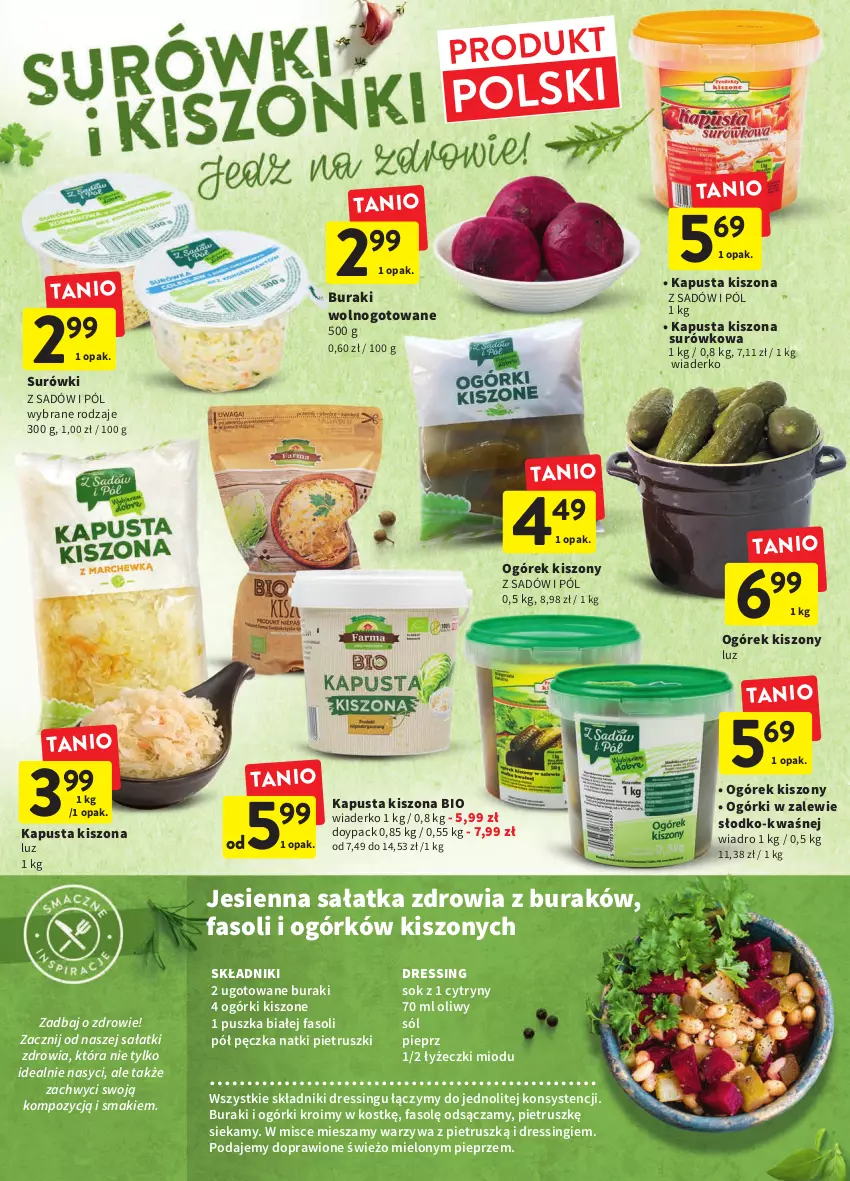 Gazetka promocyjna Intermarche - Gazetka Intermarche - ważna 09.11 do 15.11.2022 - strona 12 - produkty: Buraki, Cytryny, Dres, Fa, Ogórek, Pieprz, Sałat, Sałatka, Sok, Sól, Warzywa, Wiadro, Zdrowie