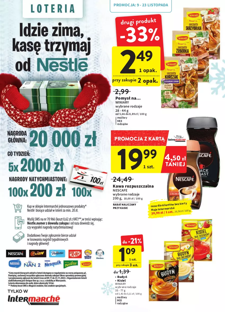 Gazetka promocyjna Intermarche - Gazetka Intermarche - ważna 09.11 do 15.11.2022 - strona 28 - produkty: Budyń, Kawa, Kawa rozpuszczalna, Kisiel, Top, Winiary