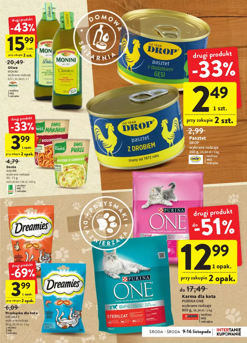 Gazetka promocyjna Intermarche - Gazetka Intermarche - ważna 09.11 do 15.11.2022 - strona 31 - produkty: Knorr, Monini, Pasztet, Pur, Purina, Top