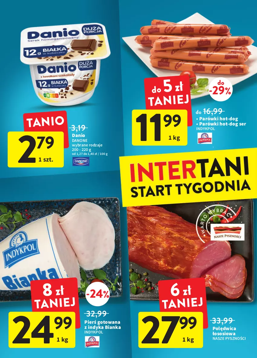 Gazetka promocyjna Intermarche - Gazetka Intermarche - ważna 09.11 do 15.11.2022 - strona 38 - produkty: Bianka, Danio, Danone, Parówki, Polędwica, Ser, Sos