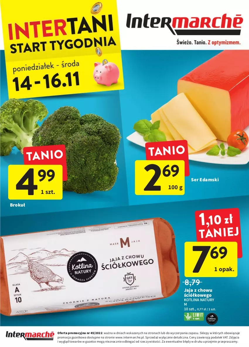 Gazetka promocyjna Intermarche - Gazetka Intermarche - ważna 09.11 do 15.11.2022 - strona 40 - produkty: Edam, Jaja, Kotlin, Ser