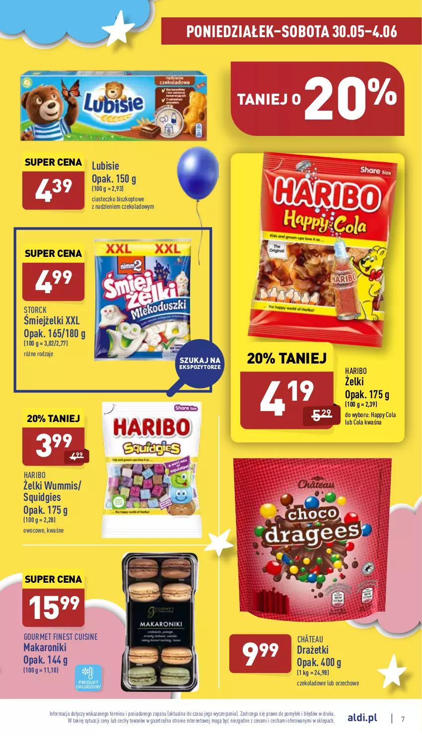 Gazetka promocyjna Aldi - Pełny katalog - ważna 30.05 do 04.06.2022 - strona 7 - produkty: Haribo, Lubisie, Makaron