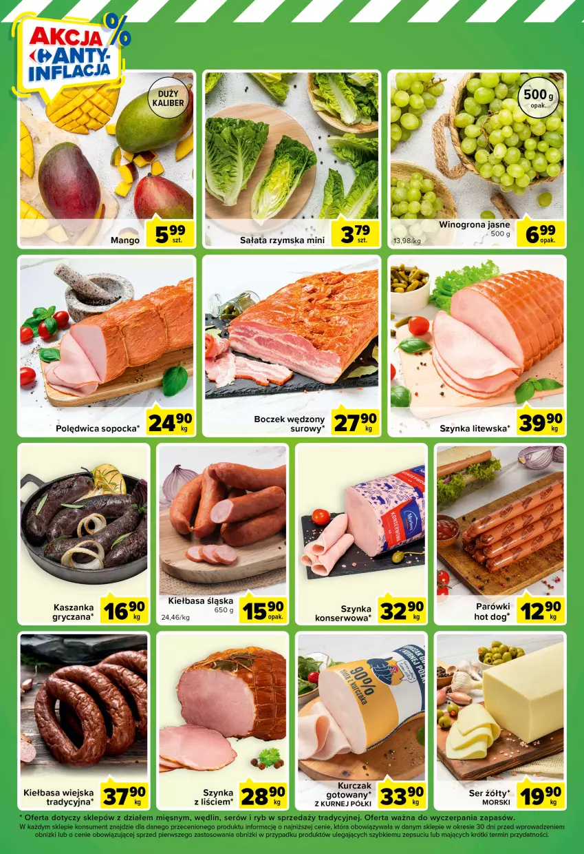 Gazetka promocyjna Carrefour - Gazetka Express - ważna 23.05 do 29.05.2023 - strona 5 - produkty: Boczek, Gry, Hot dog, Kasza, Kaszanka, Kiełbasa, Kiełbasa śląska, Kiełbasa wiejska, Kurczak, Parówki, Ser, Szynka, Wino, Winogrona