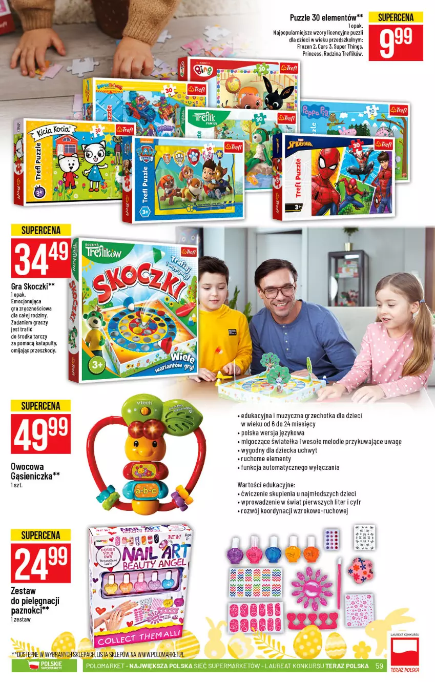 Gazetka promocyjna PoloMarket - Gazetka promocyjna  r - ważna 24.03 do 30.03.2021 - strona 59 - produkty: Cars, Dzieci, Frozen, Gra, Koc, Laur, Puzzle, Tera