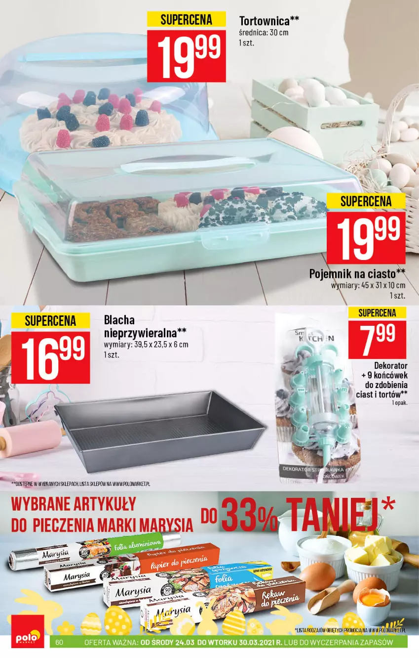 Gazetka promocyjna PoloMarket - Gazetka promocyjna  r - ważna 24.03 do 30.03.2021 - strona 60 - produkty: Dekorator, Piec, Pojemnik, Pojemnik na ciasto, Top, Tortownica