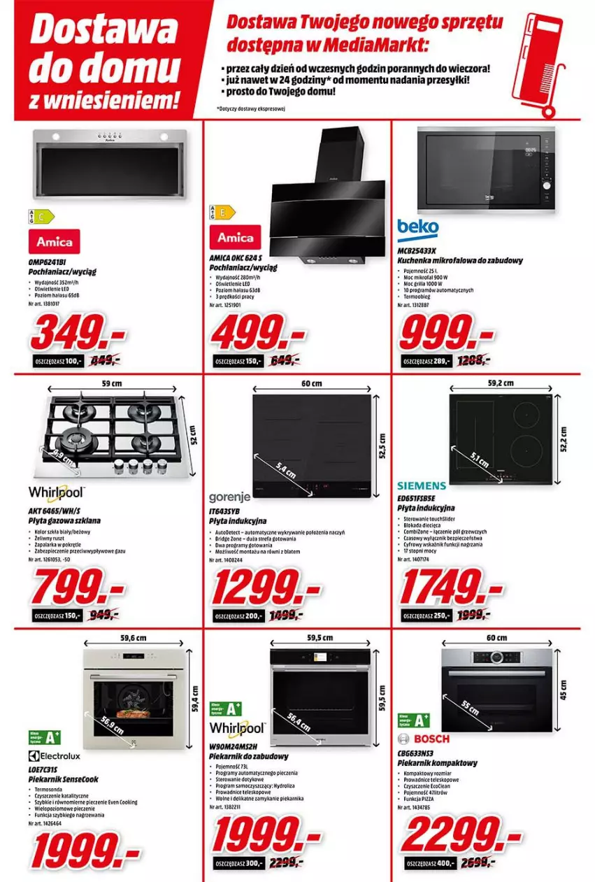 Gazetka promocyjna Media Markt - Gazetka Media Markt - ważna 09.09 do 14.09.2021 - strona 10 - produkty: Amica, Beko, Electrolux, Fa, Gorenje, Gra, Grill, Gry, Kuchenka mikrofalowa, LANA, Piec, Piekarnik, Piekarnik do zabudowy, Pizza, Płyta, Płyta indukcyjna, Por, Siemens, Teleskop, Termos, Top, Whirlpool, Zapalarka