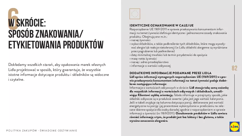 Gazetka promocyjna Lidl - Polityka zakupów - ważna 01.01.2019 do 31.12.2030 - strona 82 - produkty: Dres, O nas, Por