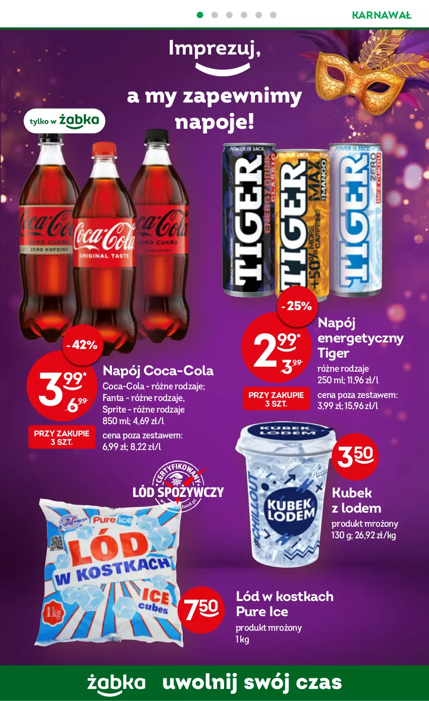 Gazetka promocyjna Żabka - ważna 15.02 do 21.02.2023 - strona 12 - produkty: Coca-Cola, Fa, Fanta, Kubek, Napój, Napój energetyczny, Napoje, Pur, Sprite, Tiger