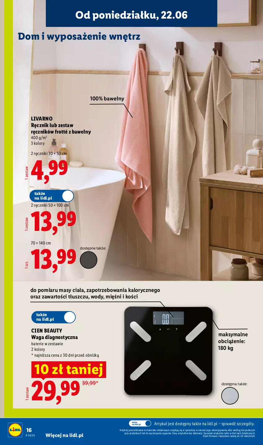 Gazetka promocyjna Lidl - Katalog ważny od 22.06 - ważna 22.06 do 27.06.2026 - strona 18 - produkty: Ivar, Ręcznik, Waga