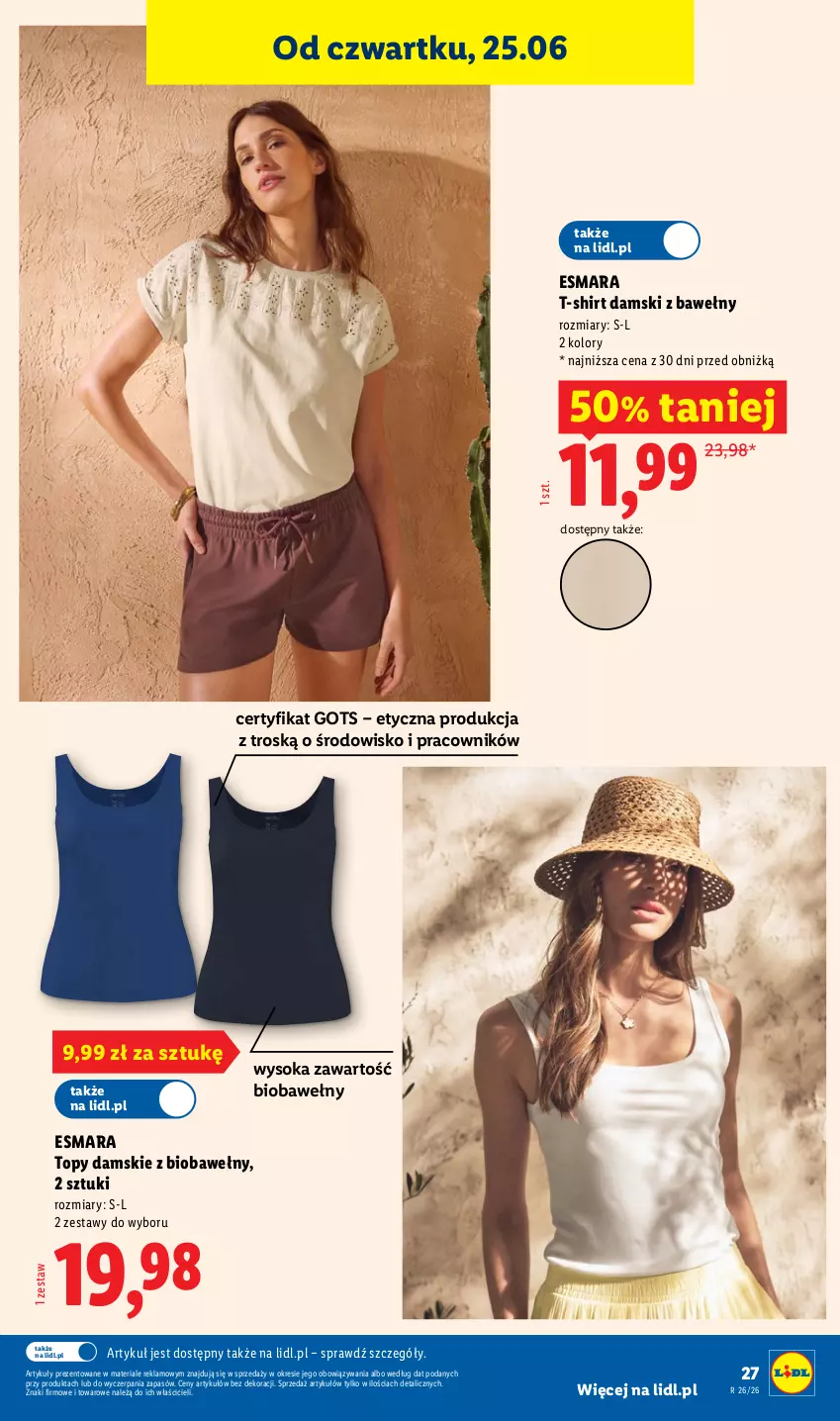 Gazetka promocyjna Lidl - Katalog ważny od 22.06 - ważna 22.06 do 27.06.2026 - strona 31 - produkty: Sok, T-shirt, Top