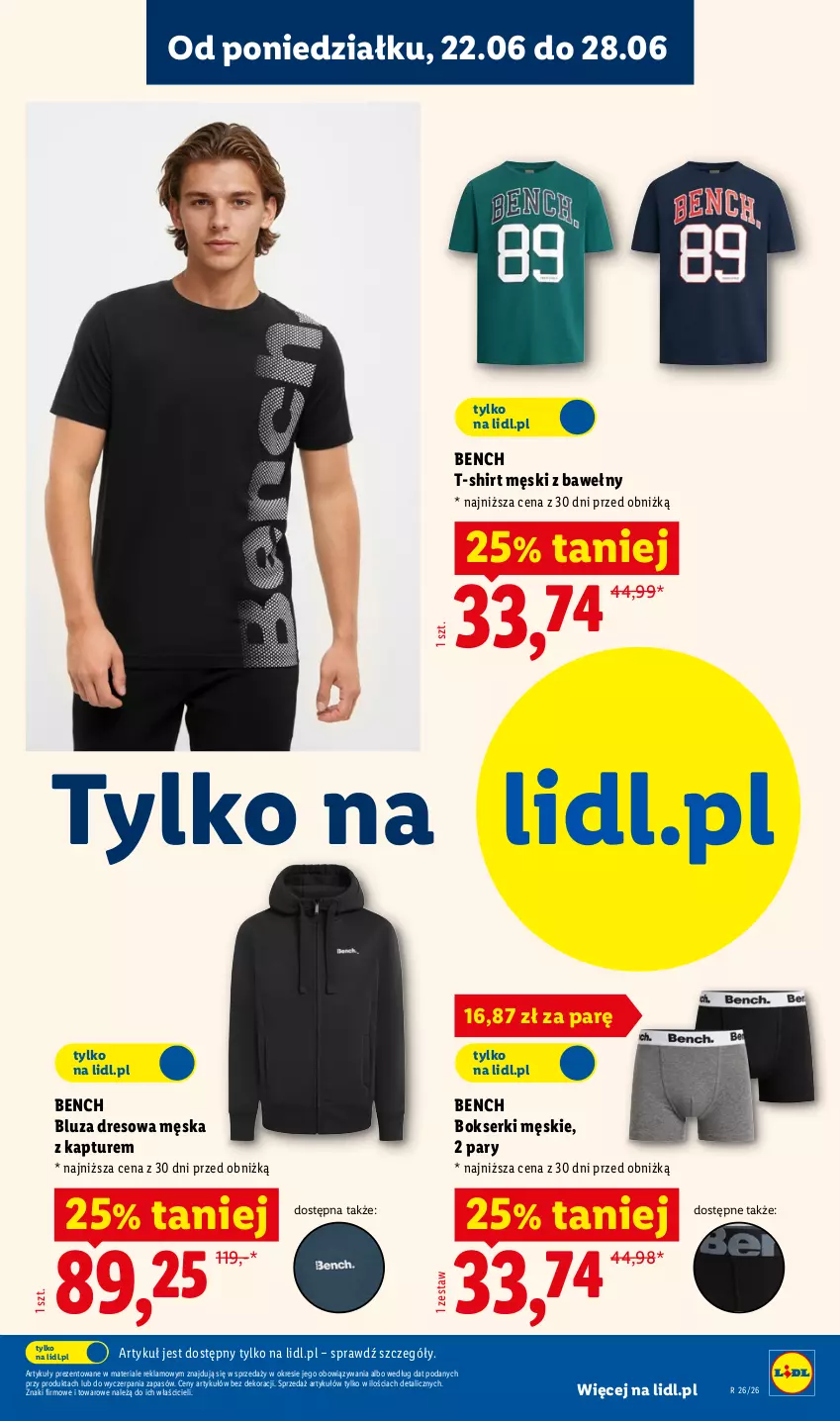 Gazetka promocyjna Lidl - Katalog ważny od 22.06 - ważna 22.06 do 27.06.2026 - strona 37 - produkty: Bluza, Bluza dresowa, Bokserki, Dres, Ser, T-shirt