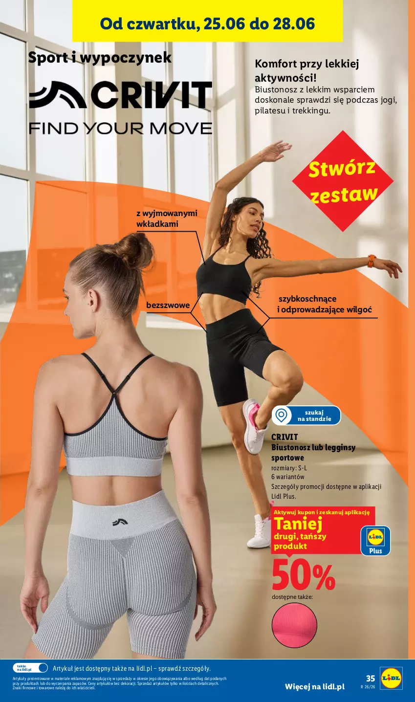 Gazetka promocyjna Lidl - Katalog ważny od 22.06 - ważna 22.06 do 27.06.2026 - strona 41 - produkty: Biustonosz, Gin, Legginsy, LG, Por, Sport