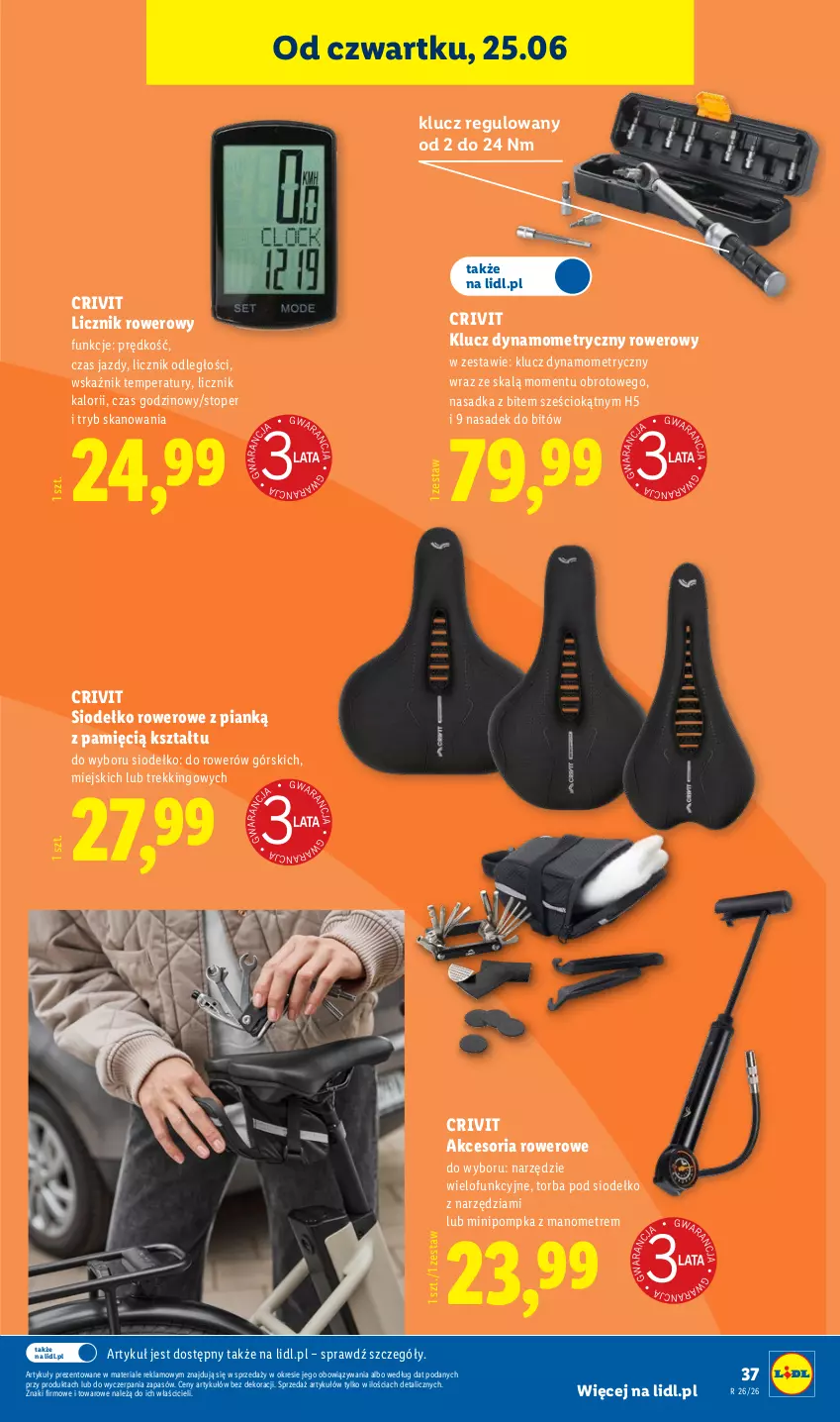 Gazetka promocyjna Lidl - Katalog ważny od 22.06 - ważna 22.06 do 27.06.2026 - strona 43 - produkty: Pompka, Rower, Top, Torba