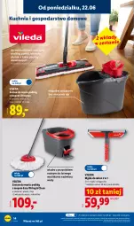 Gazetka promocyjna Lidl - Katalog ważny od 22.06 - Gazetka - ważna od 27.06 do 27.06.2026 - strona 16 - produkty: Noż, Mop, Rama, Myjka do okien, Kuchnia, Tera, Vileda, Wiadro, Sprzątanie