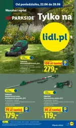 Gazetka promocyjna Lidl - Katalog ważny od 22.06 - Gazetka - ważna od 27.06 do 27.06.2026 - strona 5 - produkty: Parkside, Teleskop, Noż, Nożyce, Sekator, Ogród, Kosiarka, Akumulator