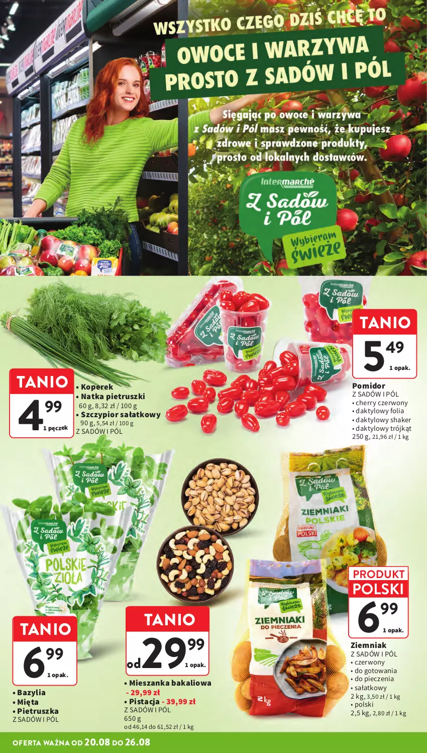 Gazetka promocyjna Intermarche - Gazetka Intermarche - ważna 20.08 do 26.08.2026 - strona 14 - produkty: Bazyl, Bazylia, Mieszanka bakaliowa, Mięta, Natka pietruszki, Piec, Pietruszka, Sałat