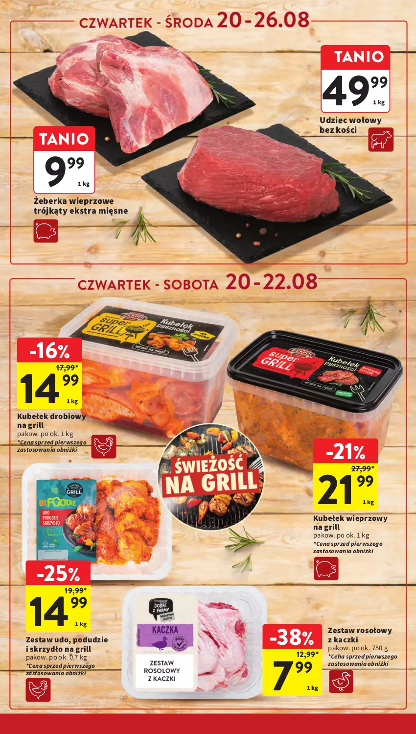 Gazetka promocyjna Intermarche - Gazetka Intermarche - ważna 20.08 do 26.08.2026 - strona 16 - produkty: Grill, Udziec wołowy, Zestaw rosołowy z kaczki
