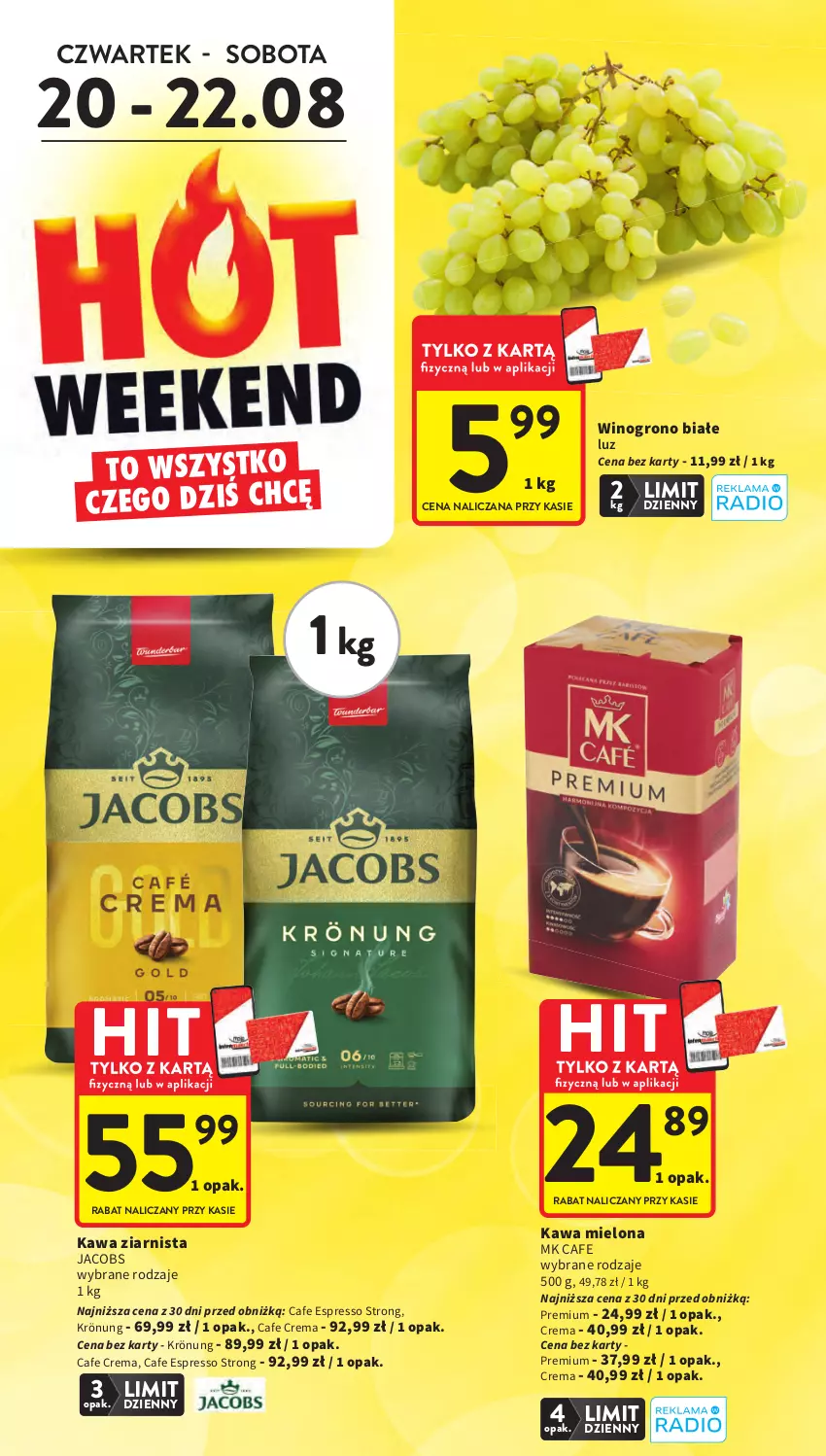 Gazetka promocyjna Intermarche - Gazetka Intermarche - ważna 20.08 do 26.08.2026 - strona 4 - produkty: Jacobs, Kawa, Kawa mielona, Kawa ziarnista, Wino