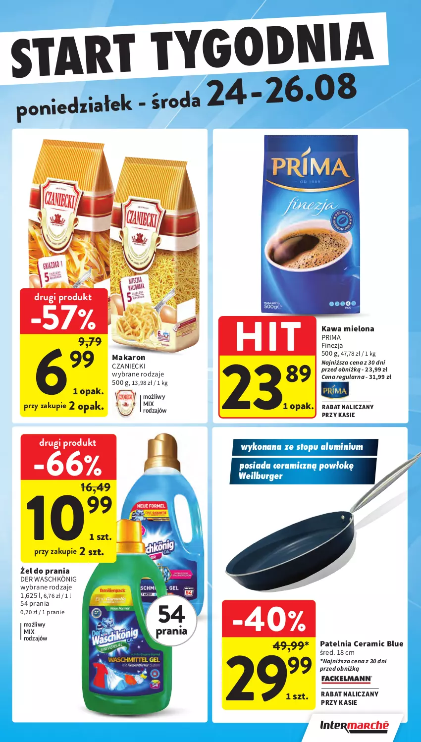 Gazetka promocyjna Intermarche - Gazetka Intermarche - ważna 20.08 do 26.08.2026 - strona 43 - produkty: Burger, Kawa, Kawa mielona, König, Makaron, Patelnia, Prima, Top