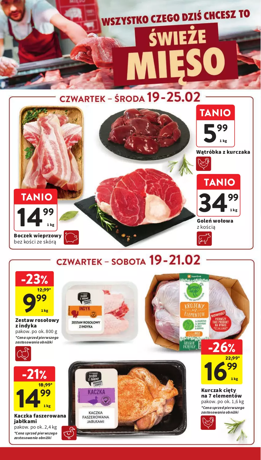 Gazetka promocyjna Intermarche - Gazetka Intermarche - ważna 19.02 do 25.02.2026 - strona 12 - produkty: Boczek, Boczek wieprzowy, Fa, Jabłka, Kaczka, Kaczka faszerowana, Kurczak