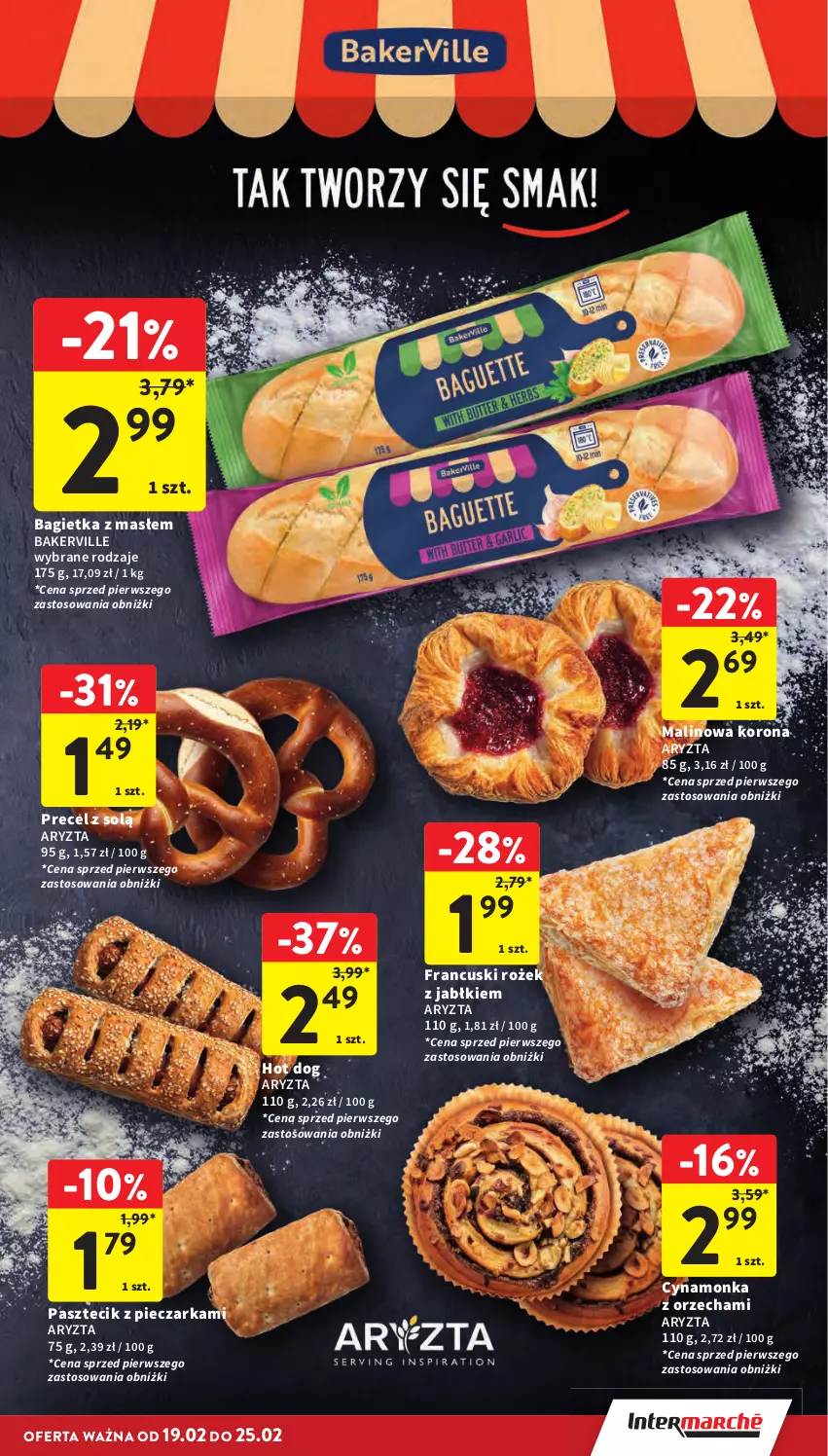 Gazetka promocyjna Intermarche - Gazetka Intermarche - ważna 19.02 do 25.02.2026 - strona 27 - produkty: Bagietka, Hot dog, Pasztecik z pieczarkami, Piec, Pieczarka