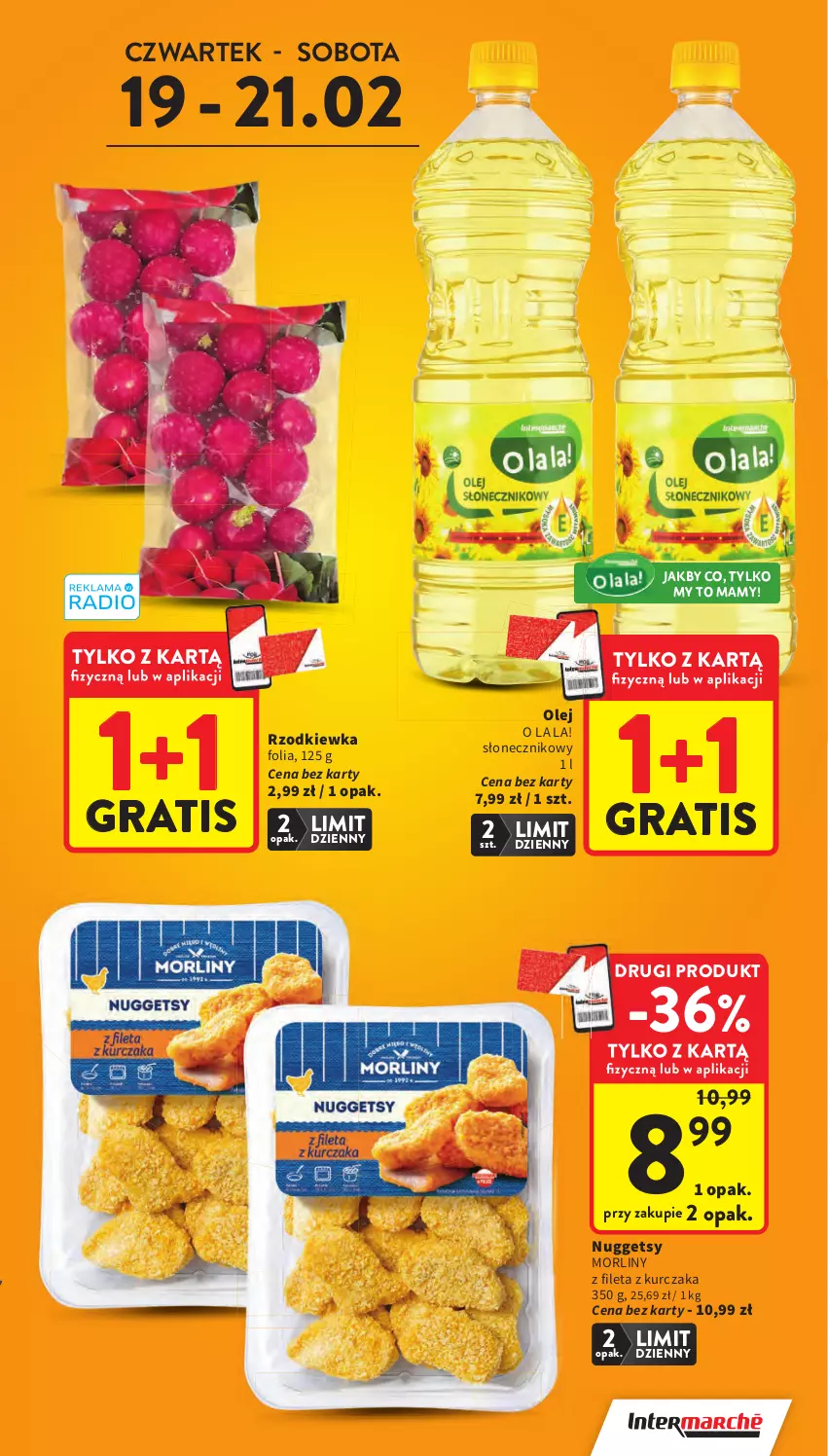 Gazetka promocyjna Intermarche - Gazetka Intermarche - ważna 19.02 do 25.02.2026 - strona 3 - produkty: Gra, Kurczak, Morliny, Olej, Rzodkiewka