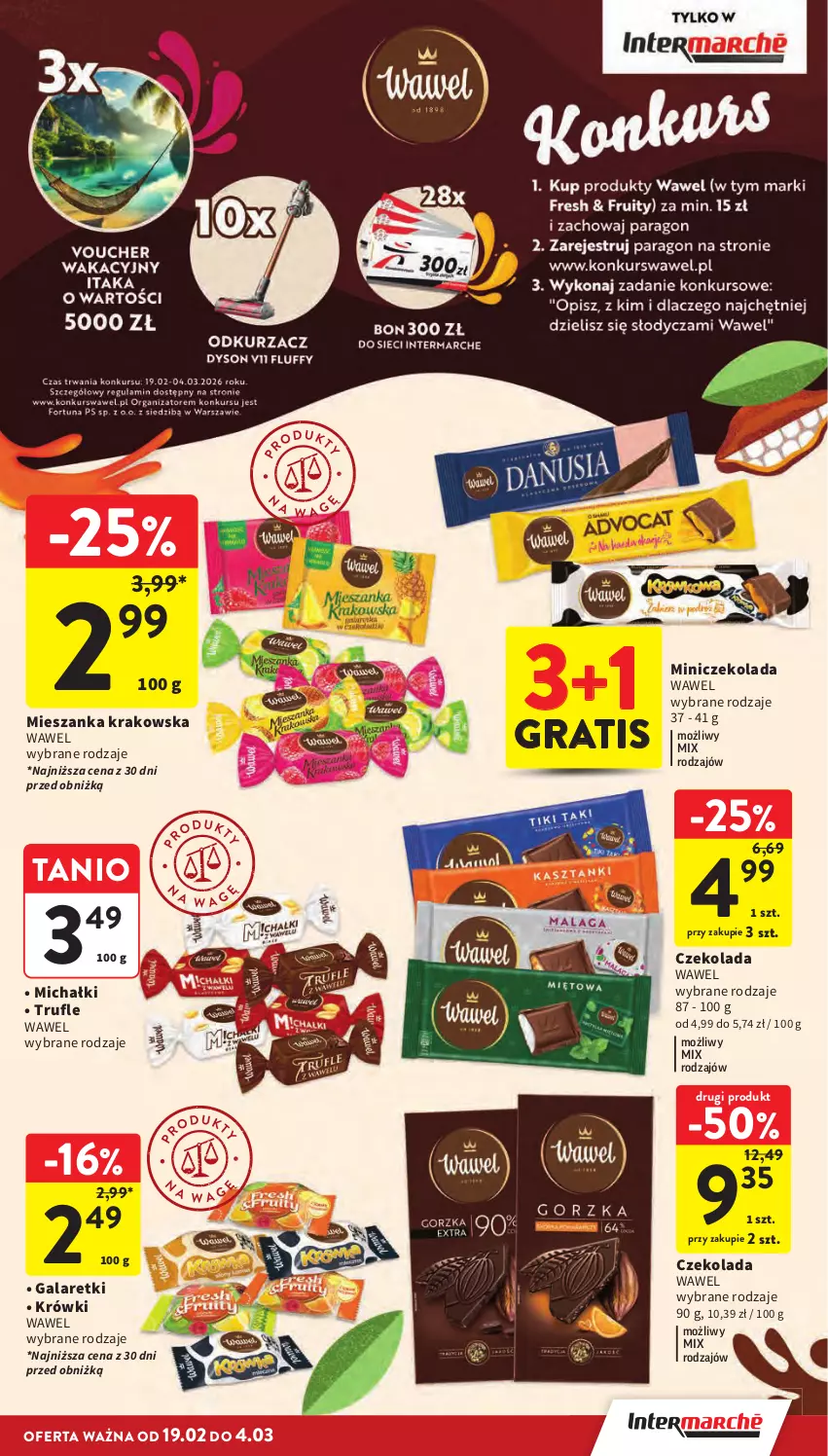Gazetka promocyjna Intermarche - Gazetka Intermarche - ważna 19.02 do 25.02.2026 - strona 31 - produkty: Czekolada, Gala, Galaretki, Gra, Michałki, Wawel