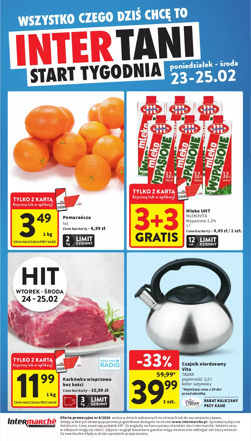 Gazetka promocyjna Intermarche - Gazetka Intermarche - ważna 19.02 do 25.02.2026 - strona 44 - produkty: Czajnik, Gra, Karkówka wieprzowa, Mleko, Mlekovita