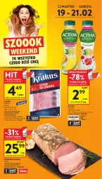 Gazetka promocyjna Intermarche - Gazetka Intermarche - Gazetka - ważna od 25.02 do 25.02.2026 - strona 2 - produkty: Krakus, Gra, Danone, Schab Benedykta, Activia, Duda, Szynka, Szynka biała