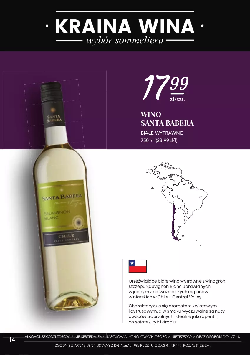 Gazetka promocyjna Stokrotka - Oferta alkoholowa - ważna 28.01 do 24.02.2021 - strona 14 - produkty: Nuty, Sałat, Sauvignon Blanc, Wino