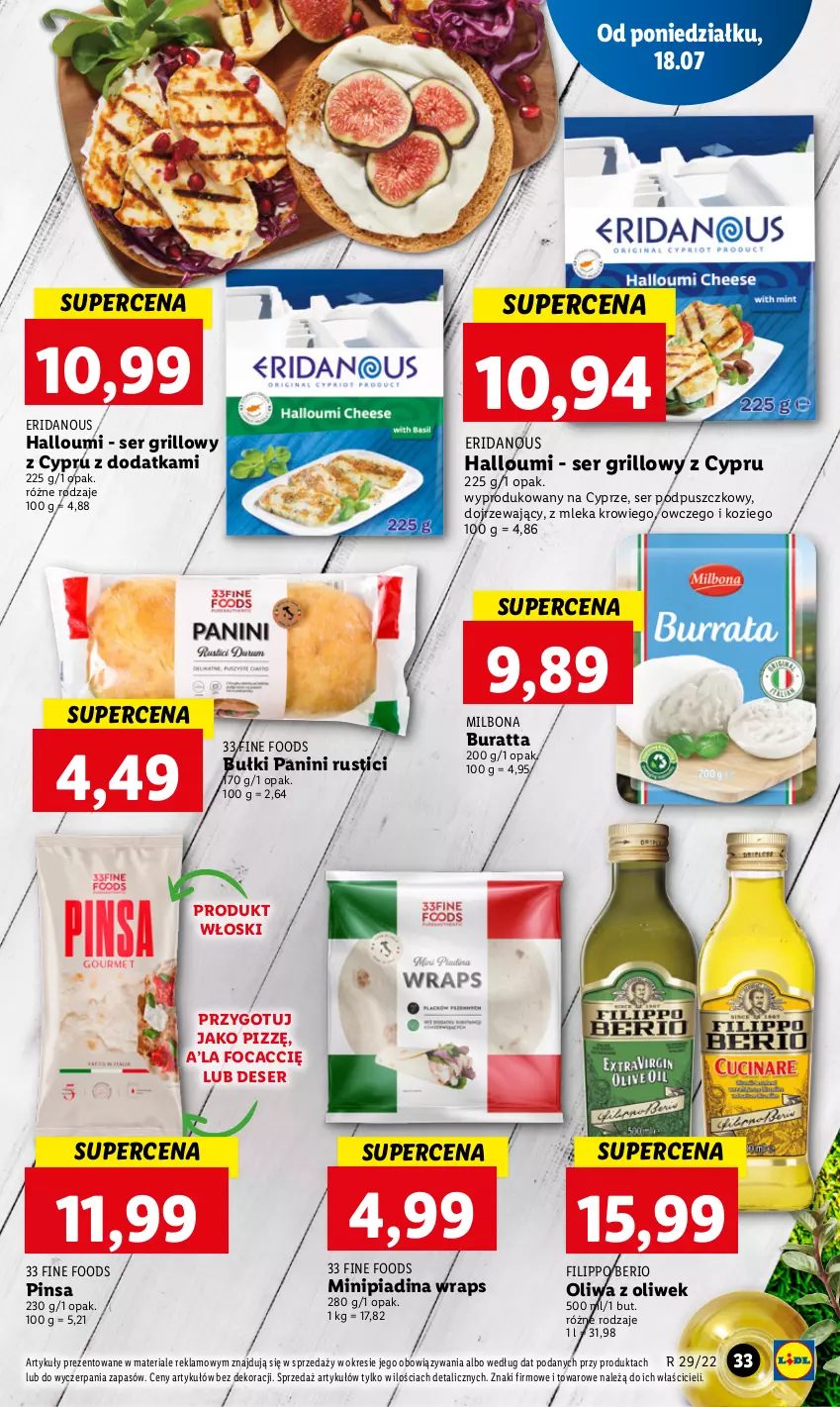 Gazetka promocyjna Lidl - GAZETKA - ważna 18.07 do 20.07.2022 - strona 33 - produkty: Deser, Grill, Oliwa z oliwek, Rust, Ser