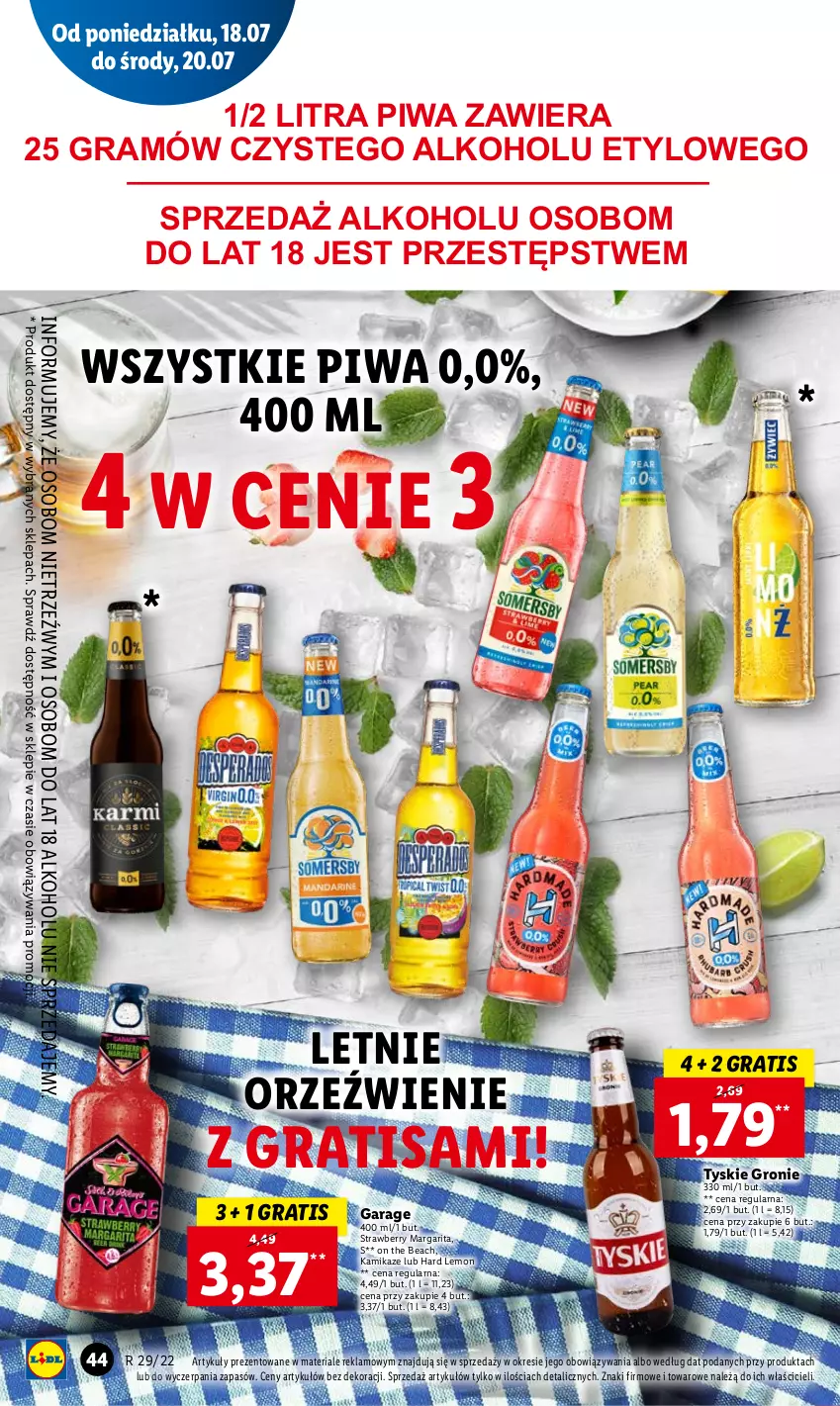 Gazetka promocyjna Lidl - GAZETKA - ważna 18.07 do 20.07.2022 - strona 44 - produkty: Gra, Piwa, Tyskie