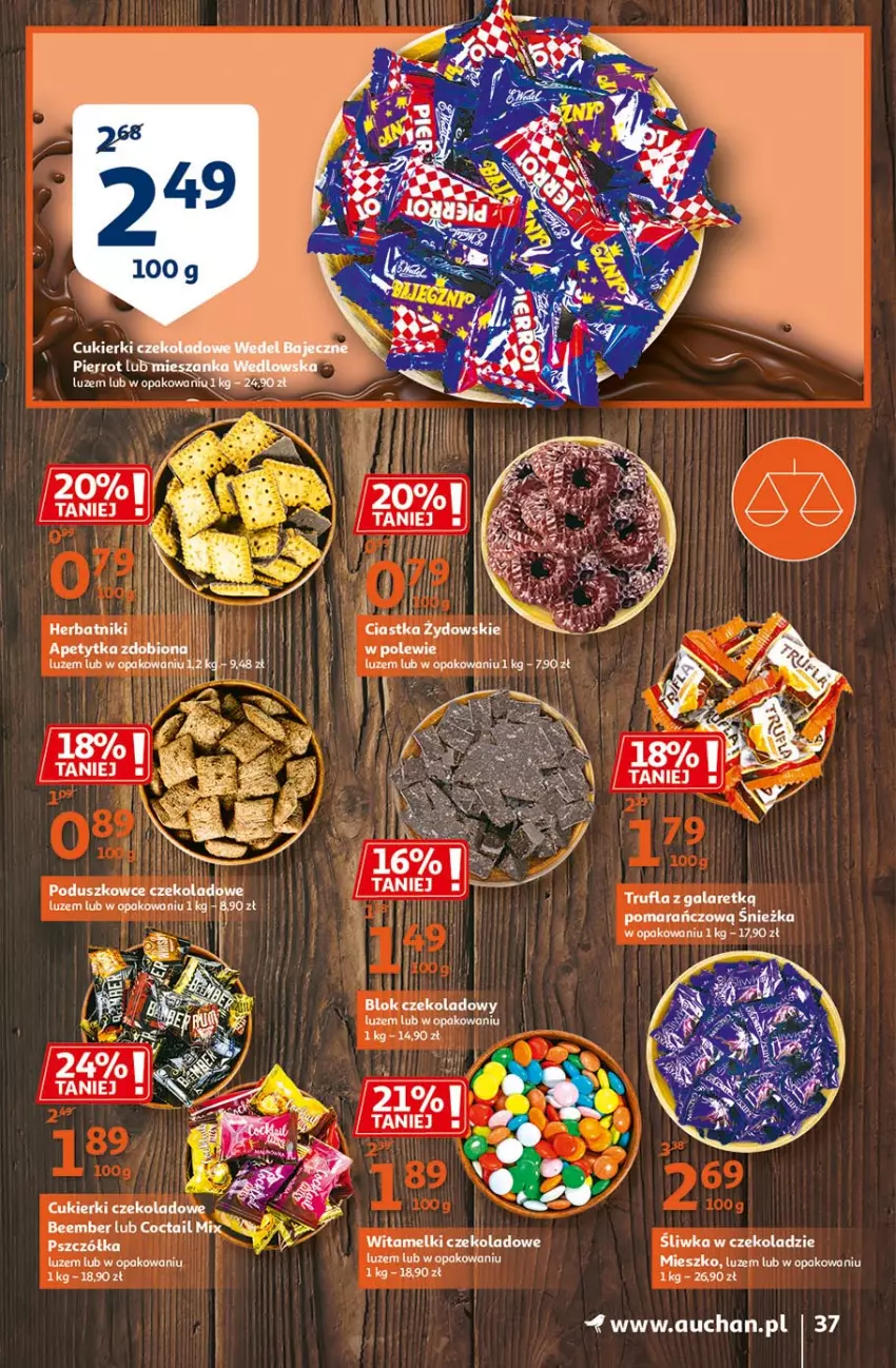 Gazetka promocyjna Auchan - Hiper porządki Hipermarkety - ważna 18.02 do 25.02.2021 - strona 37 - produkty: Cukier, Cukierki, Gala