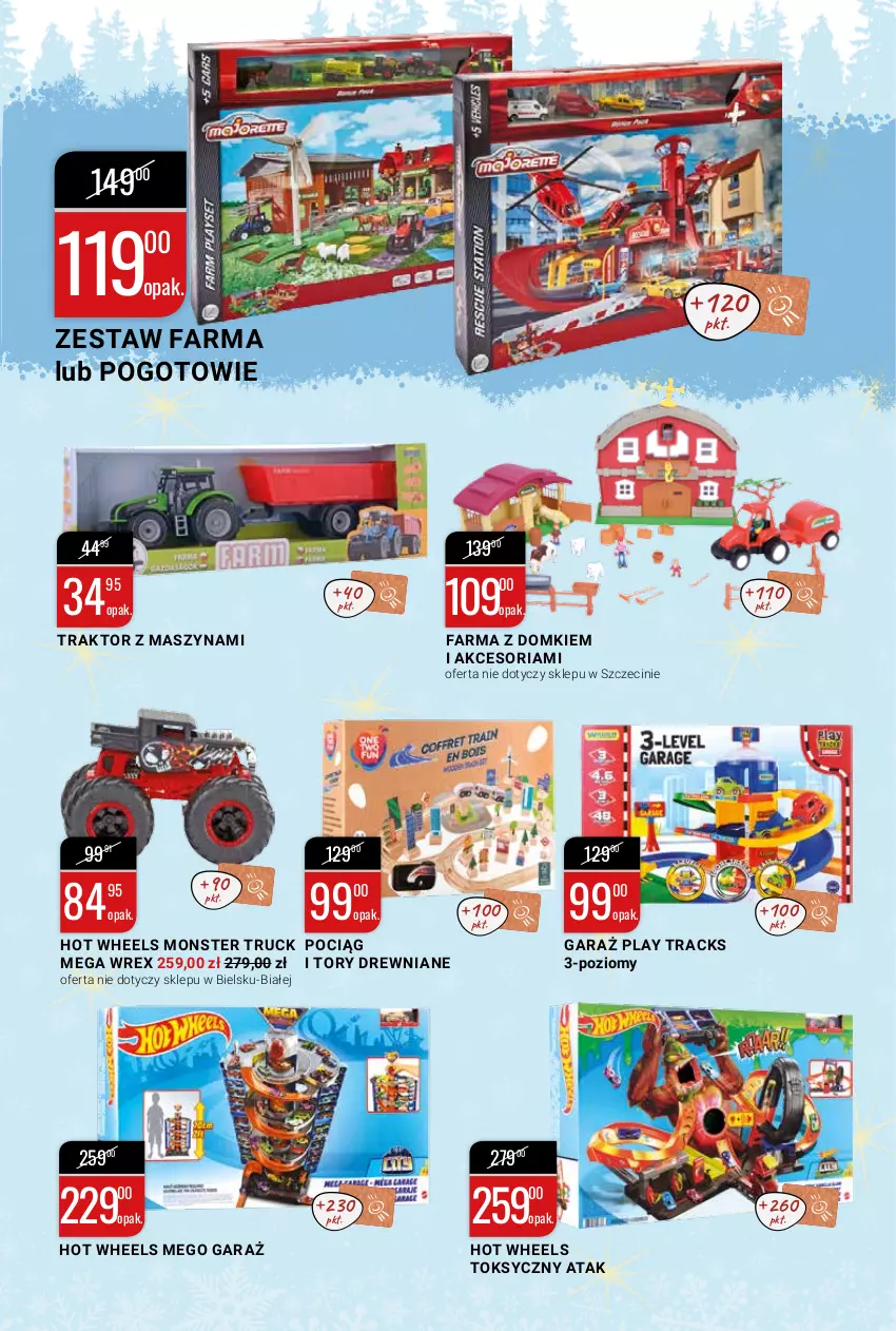 Gazetka promocyjna Bi1 - Zabawkowa kraina - ważna 03.11 do 16.11.2021 - strona 11 - produkty: Fa, Garaż, Hot Wheels, Monster truck, Pociąg, Szyna, Traktor