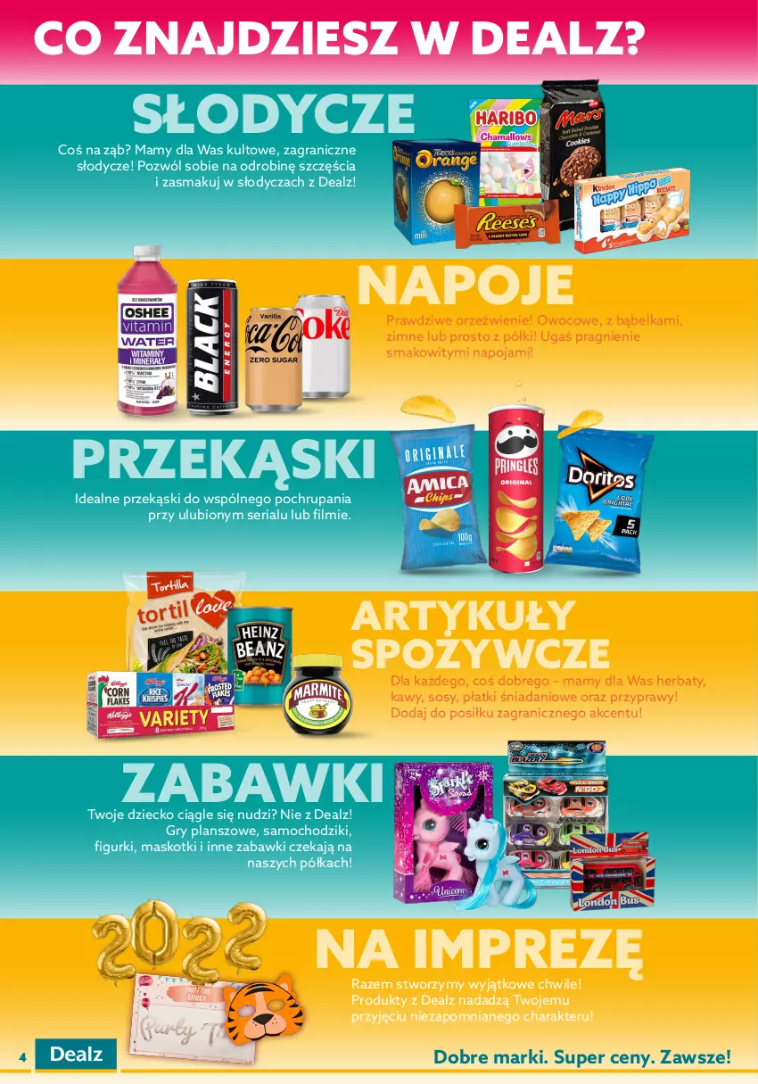 Gazetka promocyjna Dealz - WIELKIE OTWARCIE 15.12.2022 🥳Vendo Park, Mielec - ważna 15.12 do 27.12.2022 - strona 4 - produkty: Artykuły spożywcze, Biuro, Chodzik, Danio, Długopis, Fa, Fanta, Gra, Gry, Marker, Napoje, Papier, Półka, Przyprawy, Samochodziki, Ser, Sos, Top, Zdrowie