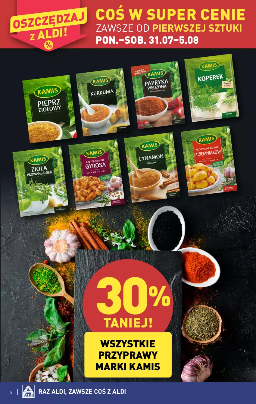 Gazetka promocyjna Aldi - Pełna oferta - ważna 31.07 do 05.08.2023 - strona 8 - produkty: Kamis, Przyprawy