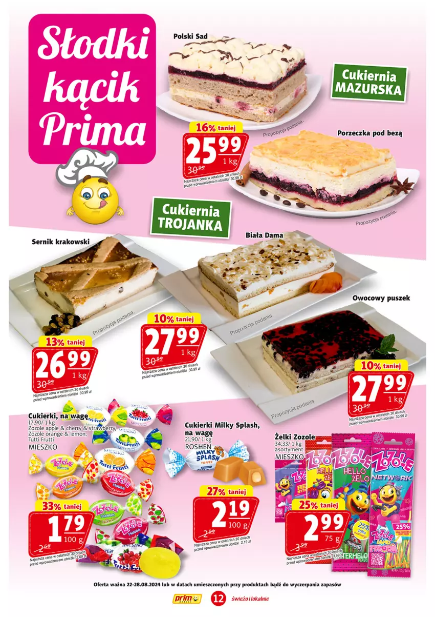 Gazetka promocyjna Prim Market - ważna 22.08 do 28.08.2024 - strona 12 - produkty: Cukier, Cukierki, Por