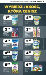 Gazetka promocyjna Netto - Artykuły spożywcze - Gazetka - ważna od 03.08 do 03.08.2024 - strona 11 - produkty: Serek puszysty, Jogurt naturalny, Ser, Gra, Favita, Zott, Jogurt, Mlekovita, Sałat, Serek, Bakoma, Ser sałatkowo-kanapkowy, Jogurt pitny, Almette, Mleko, Fa